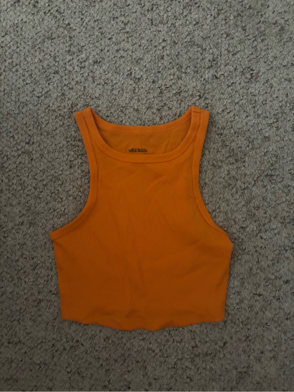 wild fable Orange Ribbed Cropped Tank